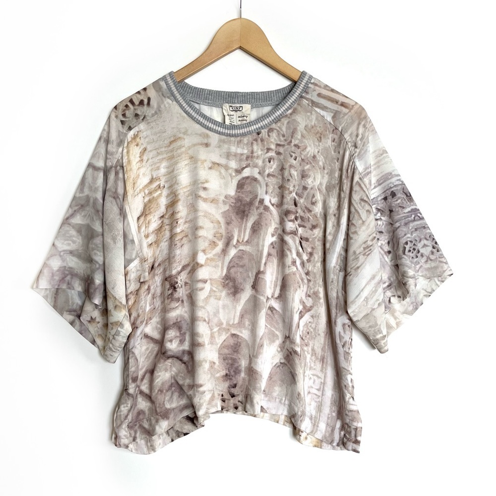 Anthropologie abstract print top